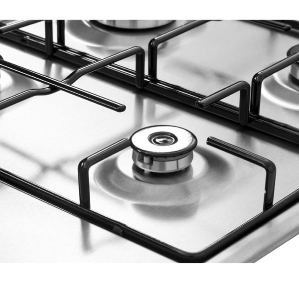 Встраиваемая варочная панель Газовая Simfer H60Q40M411, 60 см, цвет Нержавеющая сталь