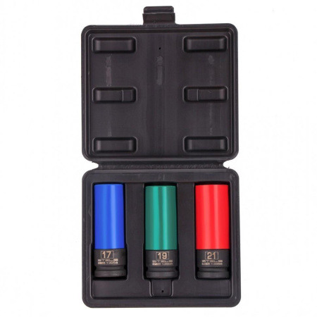 Набор головок ударных Stels для колесных дисков (17,19,21 мм) 1/2" 3 шт