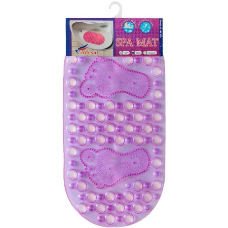 Коврик в/в противоскользящий Shahintex массажный 66*33 сиреневый 800964