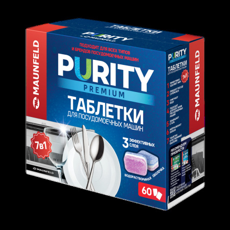 Таблетки для посудомоечных машин Maunfeld Purity Premium all in 1 60 шт MDT60PP
