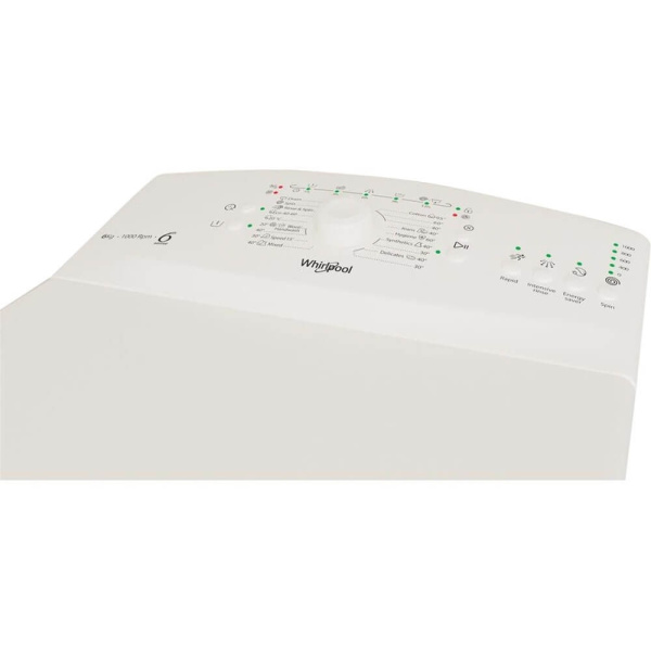 Стиральная машина с вертикальной загрузкой Whirlpool TDLR 6240L EU/N, Max загрузка - 6кг, Max отжим - 1 200об/мин., цвет Белый