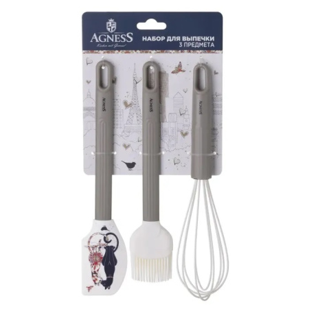 Набор кухонный Agness Парижские коты 3 пр. 671-033