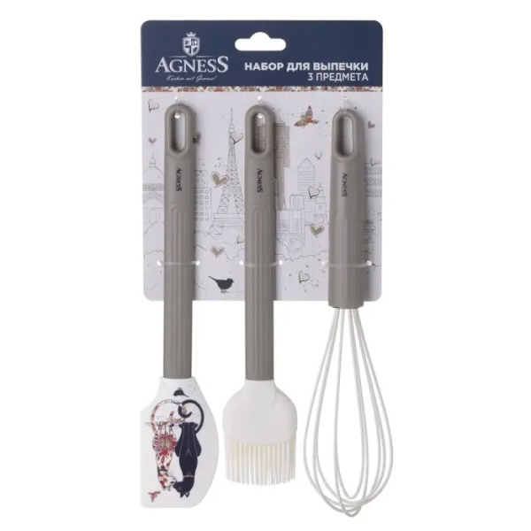 Набор кухонный Agness Парижские коты 3 пр. 671-033