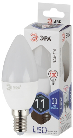 Лампа Эра LED smd B35-11w-860-E14