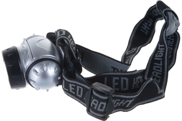 Фонарь налобный Ultraflash LED5352 (3xR03) 14св/д (30lm), серебр./пластик,поворот.отражат,4 режима