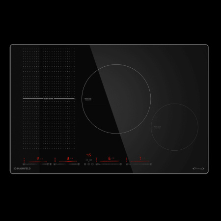 Встраиваемая варочная панель Индукционная Maunfeld CVI804SFBK Inverter, 80 см, цвет Чёрный