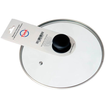 Крышка стеклянная TimA 28 см с метал. ободом 4728
