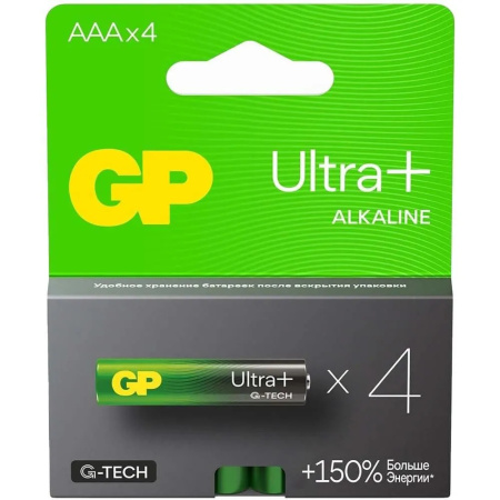 Эл.питания GP Ultra Plus Alkaline G-TECH AAA LR03-4BL