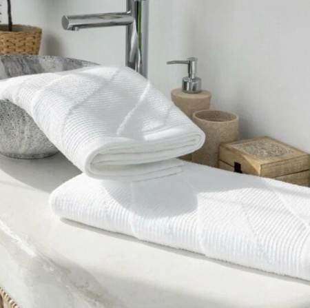 Полотенце Verossa 50/90 Wave Махра 480 гр/м2 Белый 797245