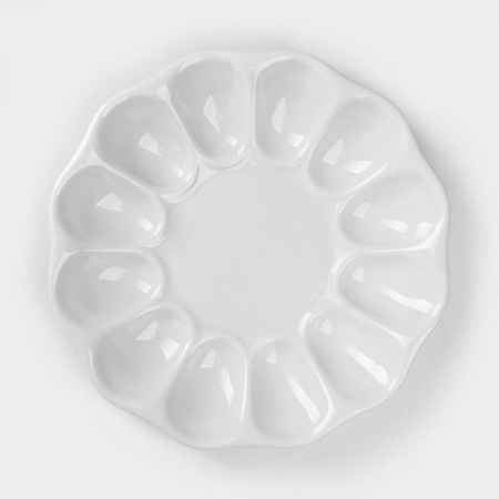 Блюдо для подачи яиц Добрушский завод Белье 22 см/12 яиц 4777001