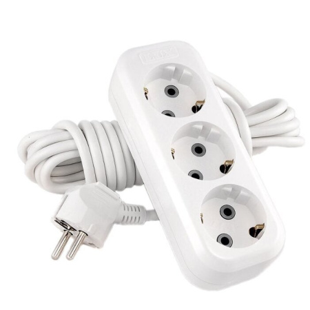 Сетевой удлинитель LUX У3-Е-10 3-местный с з/к (250В/16а/10м)