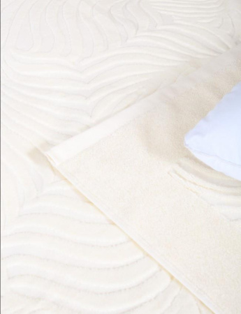 Покрывало Mona Liza Palm 200х220 жаккард велюр молочный АШ500520/1