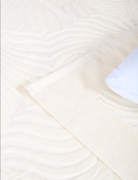 Покрывало Mona Liza Palm 200х220 жаккард велюр молочный АШ500520/1