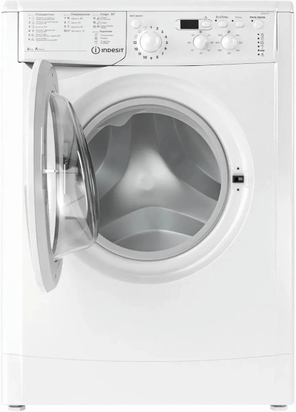 Стиральная машина с фронтальной загрузкой Indesit IWSD 6105 (CIS).L, Max загрузка - 6кг, Max отжим - 1 000об/мин., цвет Белый
