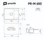 Кухонная мойка Practik PR-M Белый камень 650-001