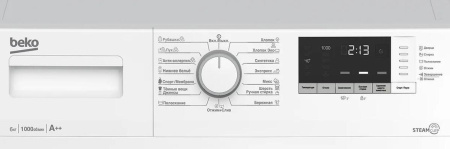 Стиральная машина с фронтальной загрузкой Beko WSDN63512ZSW, Max загрузка - 6кг, Max отжим - 1 000об/мин., цвет Белый