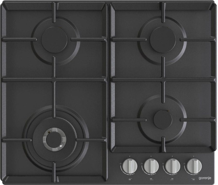 Встраиваемая варочная панель Газовая Gorenje GW641EXB, 60 см, цвет Чёрный