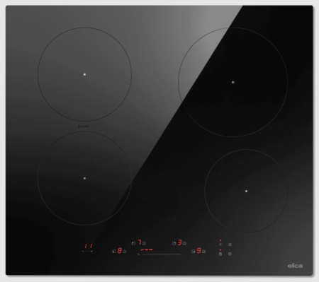 Встраиваемая варочная панель Индукционная Elica Primis 604 Plus, 59 см, цвет Чёрный