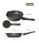 Сковорода Мечта Гранит Black Induction Pro со съемн. ручк. 24 см 024802И