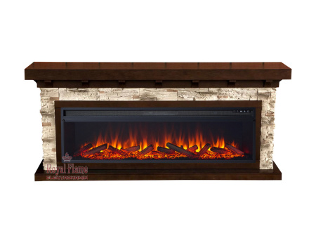 Каминокомплект: Портал Chalet сланец, темный дуб с очагом Royal Flame Vision 60 LOG LED