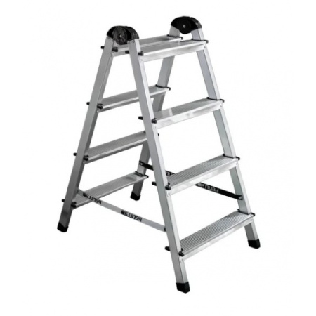 Лестница-стремянка двухсторонняя Perilla алюминевая 4-х ступенчатая 111404