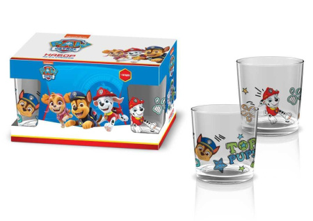 Набор стаканов Ода Щенячий патруль Забег Топ папс в подарочной коробке 2 шт 250 мл КРС-1468/1