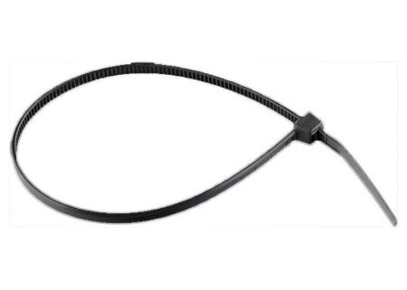 Хомуты Вихрь 300 х 3,6 мм, пластиковые черные, 100 шт.