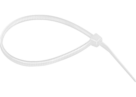 Хомуты СИБРТЕХ 200 х 3,6 мм, пластиковые белые, 100 шт.