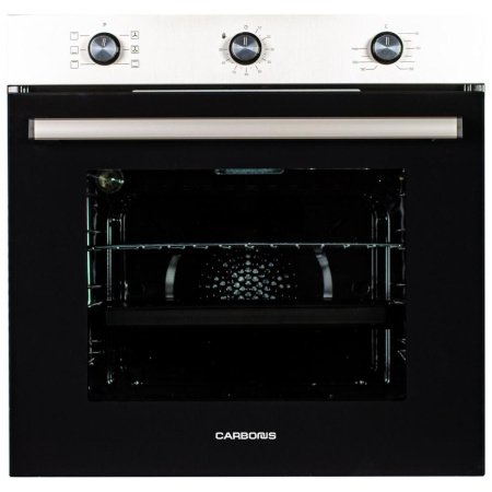 Встраиваемый Электрический духовой шкаф Carbonus 1 FA 622 AA BK/IN, цвет Нержавеющая сталь