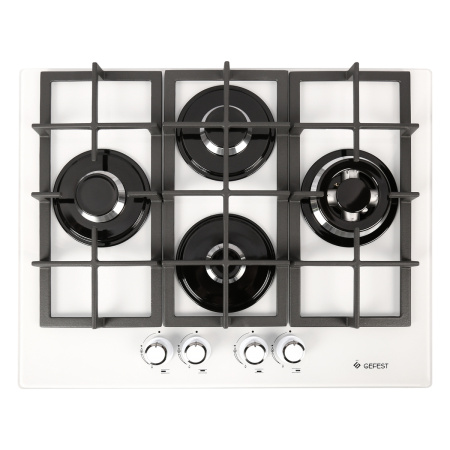 Встраиваемая варочная панель Газовая Gefest 2231-01 Р12, 67 см, цвет Белый