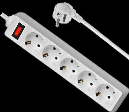Сетевой фильтр Defender ES 5м (5 розеток) White