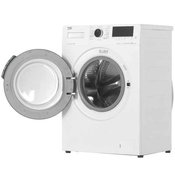 Стиральная машина с фронтальной загрузкой Beko WSPE7H616W, Max загрузка - 7,5кг, Max отжим - 1 200об/мин., цвет Белый