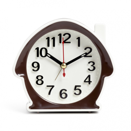 Будильник Рубин Классика коричневый с белым В6-005