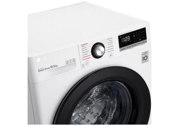 Стиральная машина с фронтальной загрузкой LG TW4V3RS6W, Max загрузка - 10,5кг, Max отжим - 1 400об/мин., цвет Белый