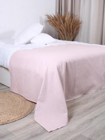 Покрывало Mona Liza Nature 200х220 жаккард вафельный пудровый АШ500515/30