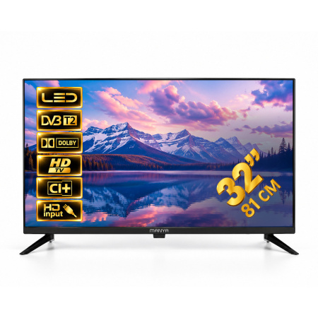 32" (81см) Телевизор Manya 32MH13B, HD 1366x768, Цвет Чёрный
