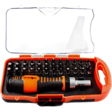 Набор отвертка с битами Квалитет "Сделай сам" 37 предметов