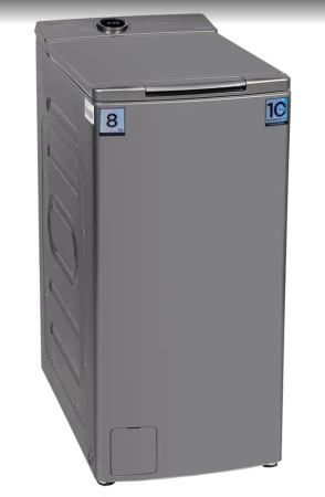 Стиральная машина с вертикальной загрузкой Midea MF100T80BS/S-RU, Max загрузка - 8кг, Max отжим - 1 300об/мин., цвет Серый