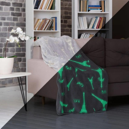 Плед Casa Conforte Stella Paris 150х200 фланель серый светящ 6154413