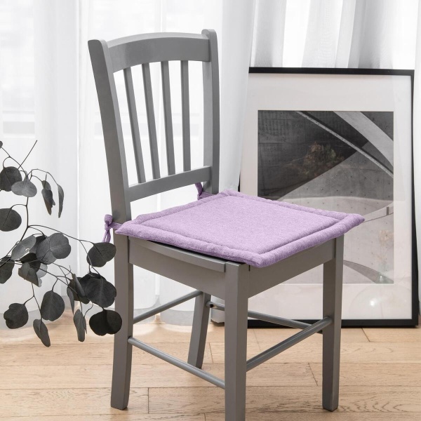 Подушка для стула Волшебная Ночь 40/40 Сирень Рогожка 789163