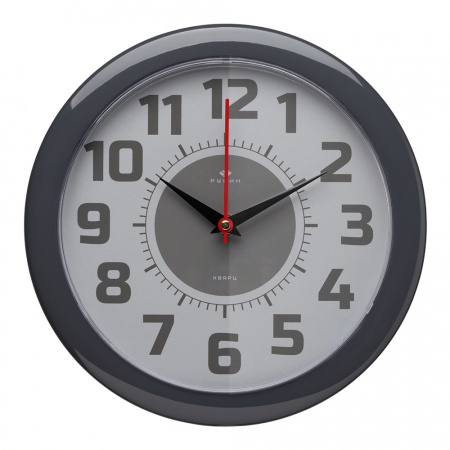 Часы настенные Рубин Классика d-24,5см темно-серый 2323-124
