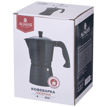 Гейзерная кофеварка Agness Bonjour 300 мл 944-011