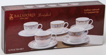 Чайный набор Balsford Бристоль Оливер 12 пр. на 6 пер. 220 мл 106-03029