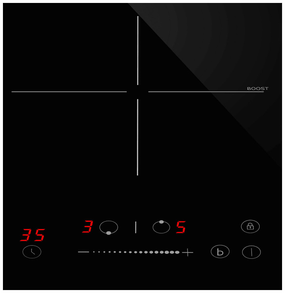 Встраиваемая варочная панель Индукционная Maunfeld AVI3026SBK, 29 см, цвет Чёрный