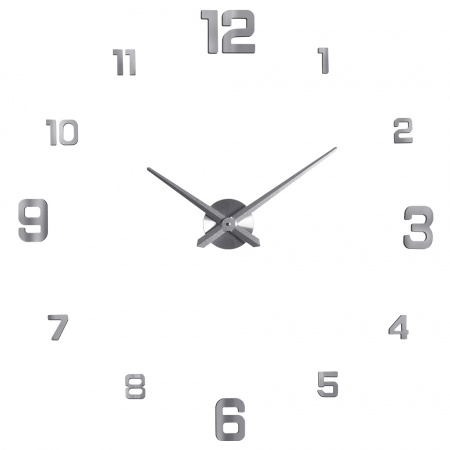 Часы настенные Рубин модульные 3d d-60-120см серебристый 1200-002