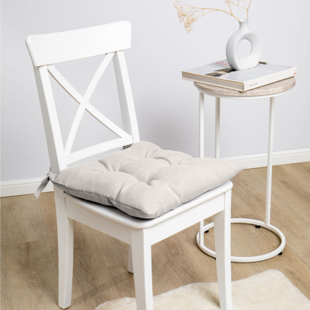 Подушка для стула Волшебная Ночь 40/40 с тафтингом Экрю 922071