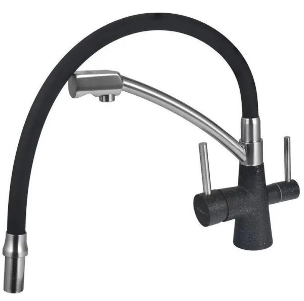 Смеситель Wisent для кухни гибкий Черный W4855-22-2