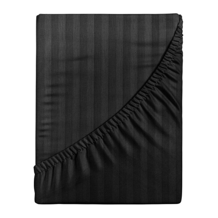 Простыня на резинке Verossa Stripe 200/200/30 Black Сатин 784523