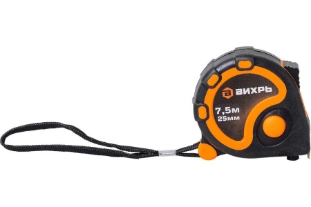 Рулетка Вихрь 7,5м х 25мм автостоп