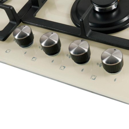 Встраиваемая варочная панель Газовая Oasis P-BDI, 58 см, цвет Бежевый